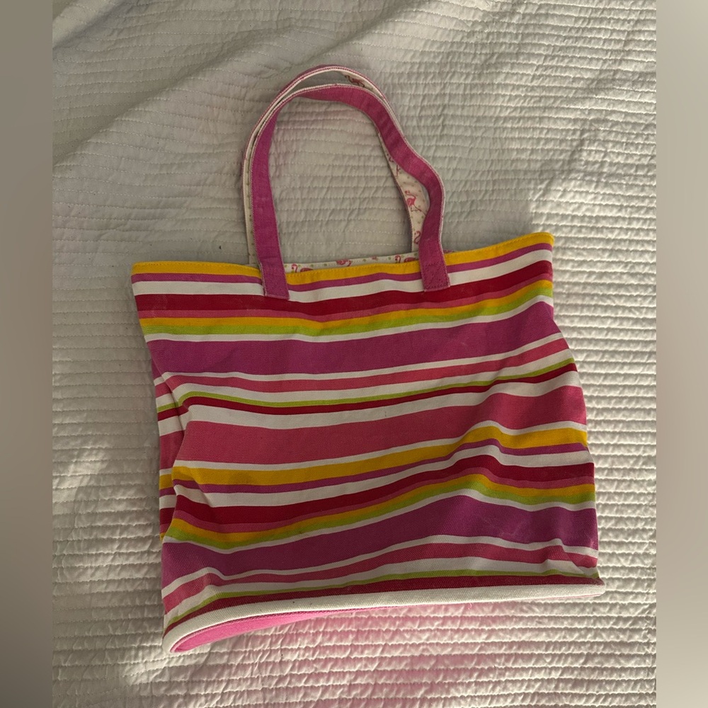 Striped Pink Tote Bag